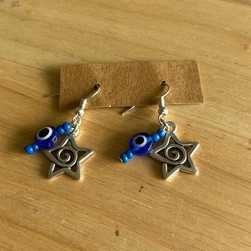 🧿Evil eye star earrings🧿